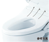 ひろく見えて座りやすい便座